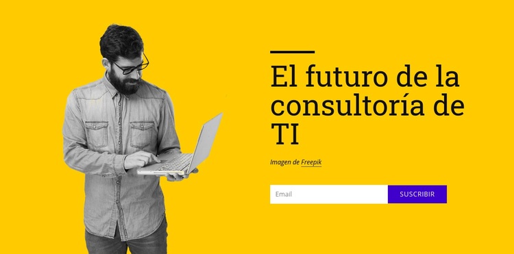 El futuro de la consultoría informática Maqueta de sitio web