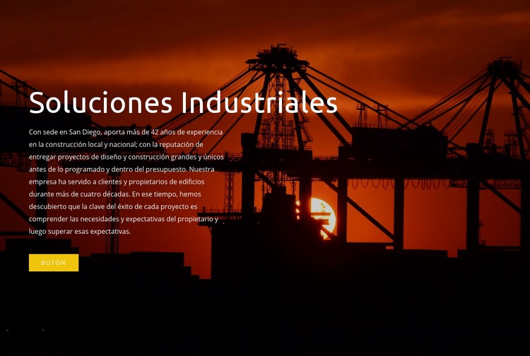 Soluciones industriales Plantilla de sitio web
