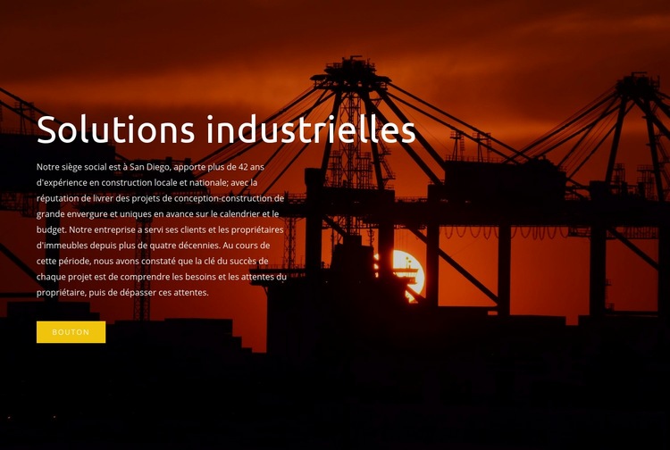 Solutions industrielles Modèle HTML