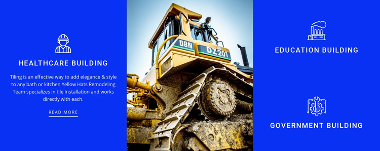 Construction machinery Homepage Design
