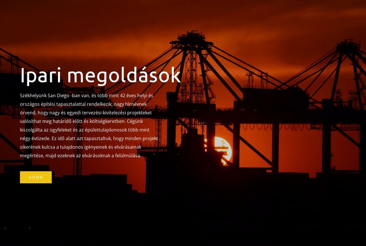 Ipari megoldások WordPress Téma