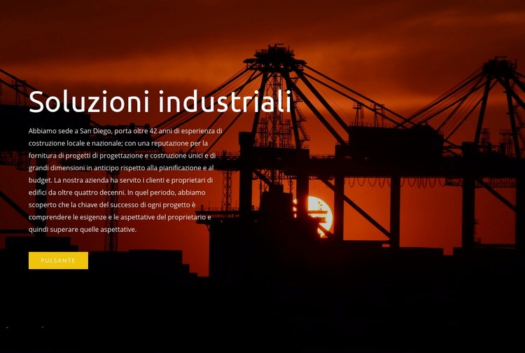 Soluzioni industriali Mockup del sito web