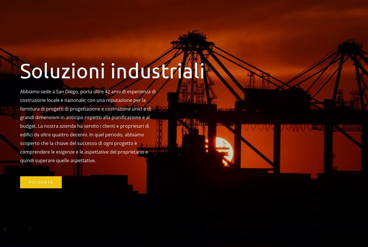 Soluzioni industriali Modello di sito Web