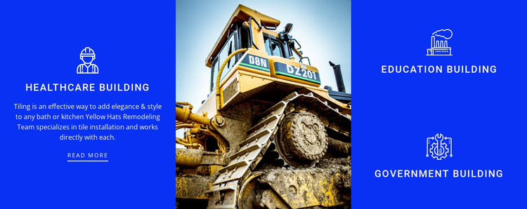 Construction machinery Joomla Page Builder