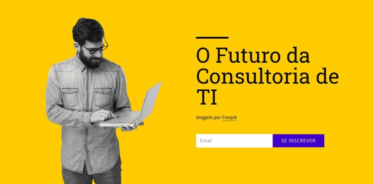 O futuro da consultoria Maquete do site
