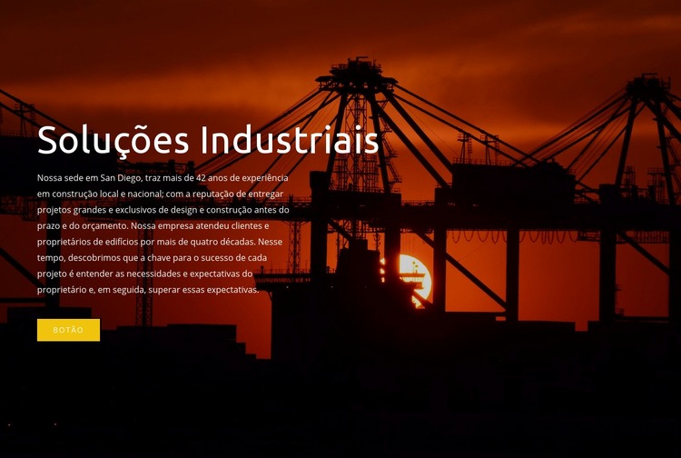 Soluções industriais Modelo HTML