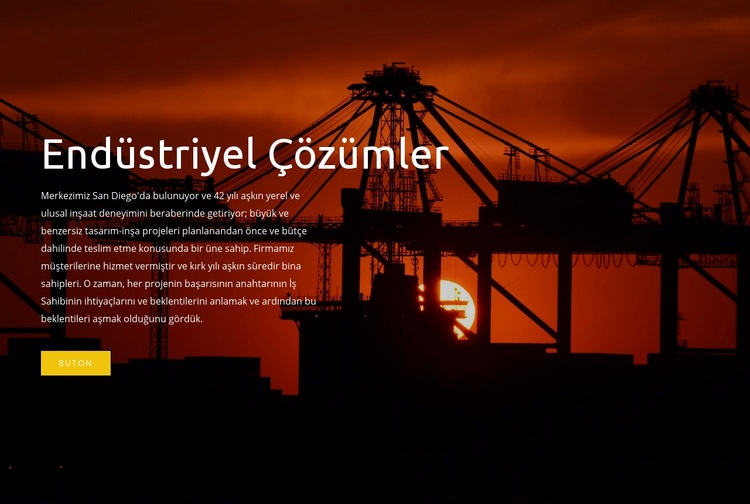 Endüstriyel çözümler HTML5 Şablonu