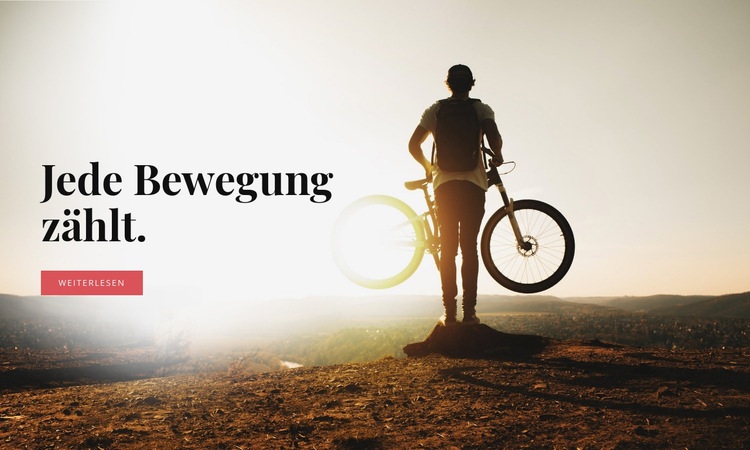 Radfahren in den Bergen Website design
