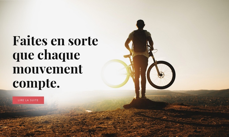 Faire du vélo dans les montagnes Créateur de site Web HTML