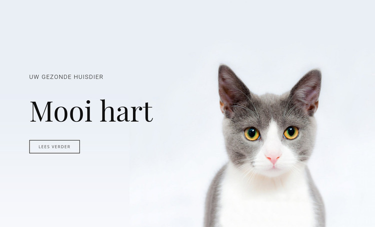 Huisdieren zorgen HTML-sjabloon