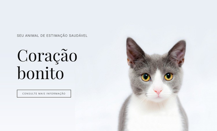 Cuidado de animais domésticos Construtor de sites HTML