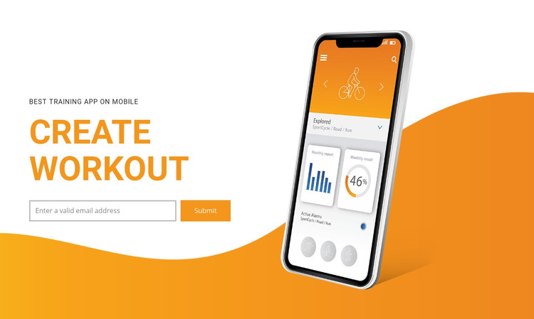 Create workout  Homepage Design