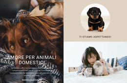 Amore Per Animali Domestici - Modello Di Pagina HTML
