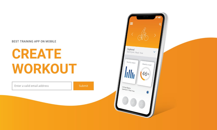 Create workout  One Page Template