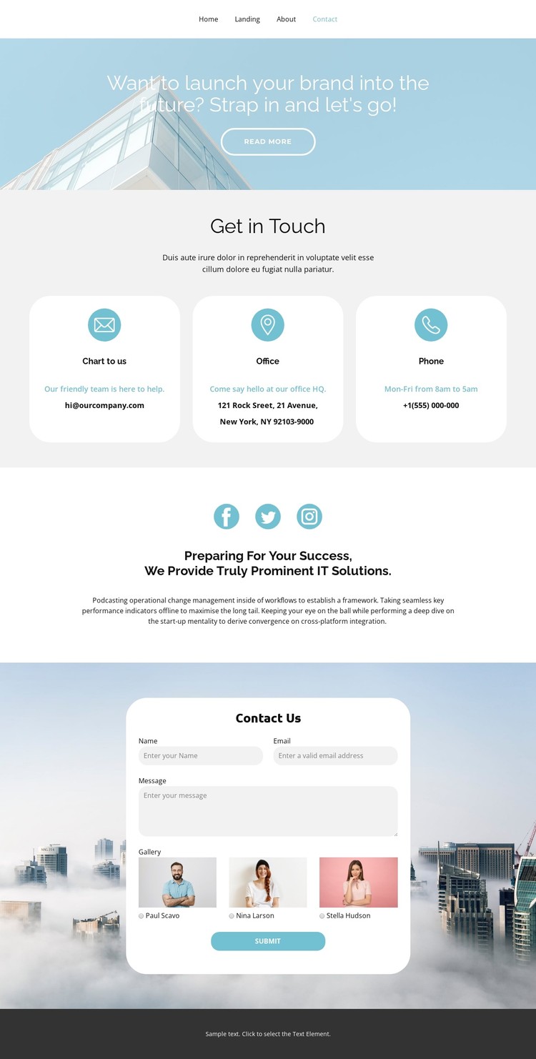 Addresses of our branches CSS Template