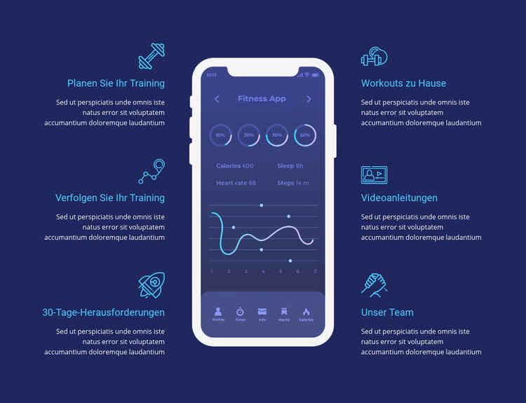 Trainings-App zum Verfolgen Joomla Vorlage