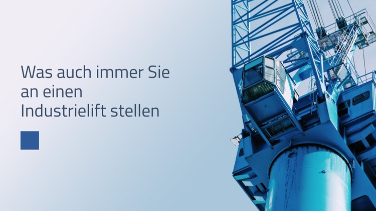 Industrieaufzug Website design