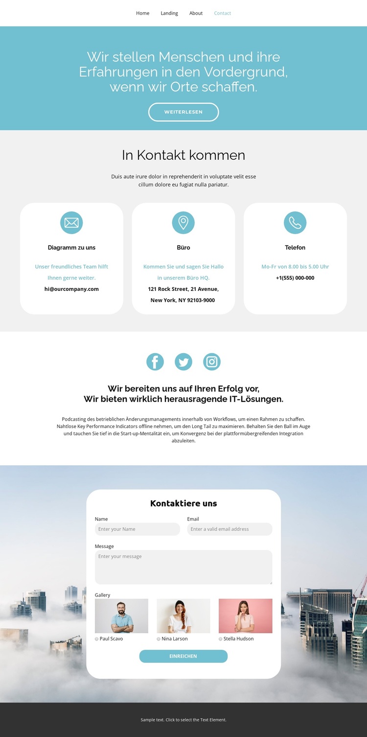 Adressen unserer Filialen WordPress-Theme