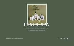 Innovation Luxus-Spa - Benutzerdefinierte Zielseite