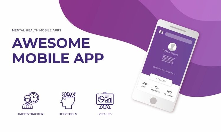 Mobile app and technology Elementor Template Alternative