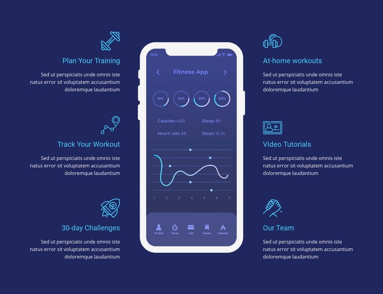 Workout app for tracking Elementor Template Alternative
