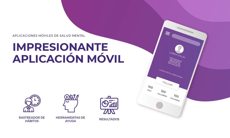 Aplicación móvil y tecnología Plantillas de creación de sitios web