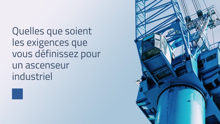 Ascenseur industriel Créateur de site Web HTML