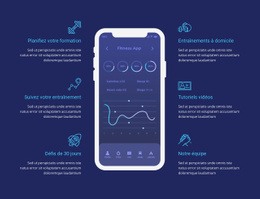 Application D'Entraînement Pour Le Suivi - Maquette De Site Web De Fonctionnalités