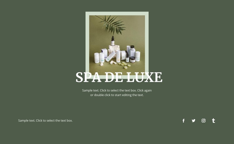 Spa de luxe innovant Maquette de site Web