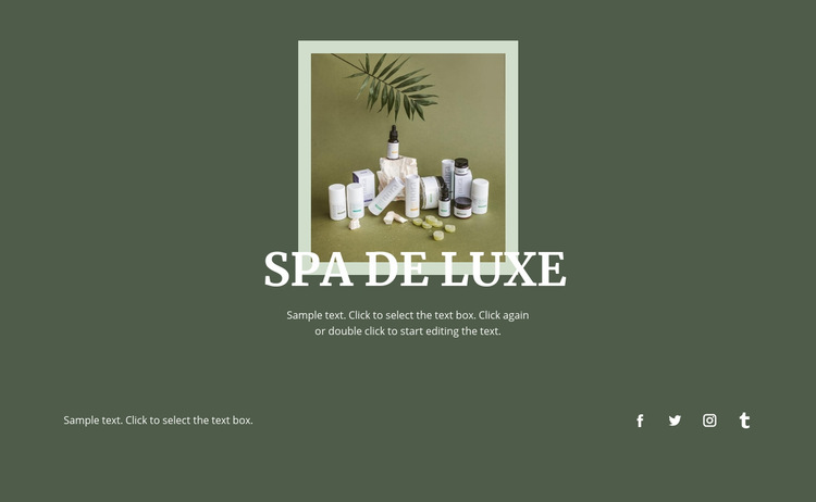 Spa de luxe innovant Modèle de site Web