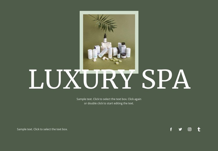 Innovation luxury spa Homepage Design