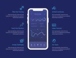 Workout app for tracking - Html Code Example by Nicepage