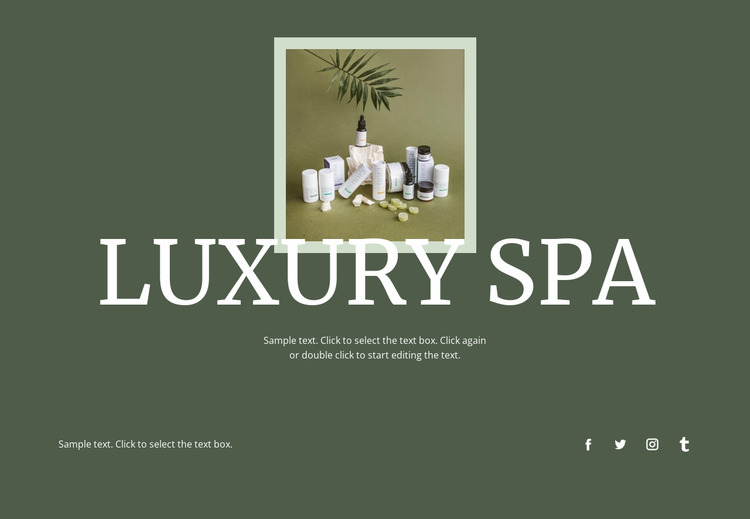 Innovation luxury spa Html Website Builder