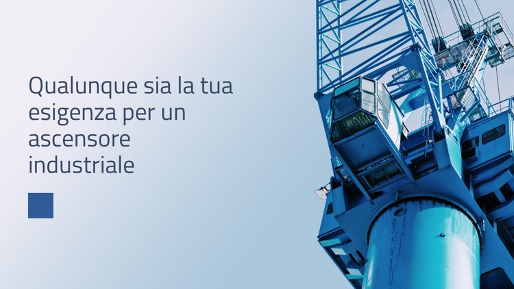 Ascensore industriale Modello HTML