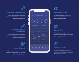 App Di Allenamento Per Il Monitoraggio: Modello Di Una Pagina Facile Da Usare