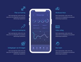 Workout-App Voor Tracking - Creatieve Multifunctionele Sjabloon