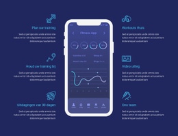 Workout-App Voor Tracking - Eenvoudig Te Gebruiken Sjabloon Van Één Pagina