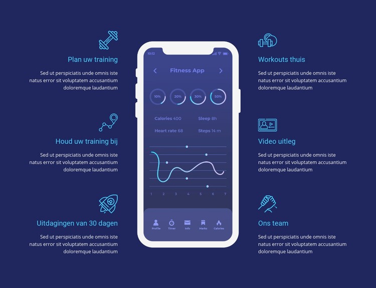 Workout-app voor tracking Sjabloon