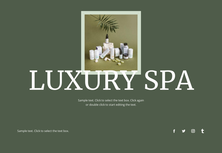 Innovation luxury spa One Page Template