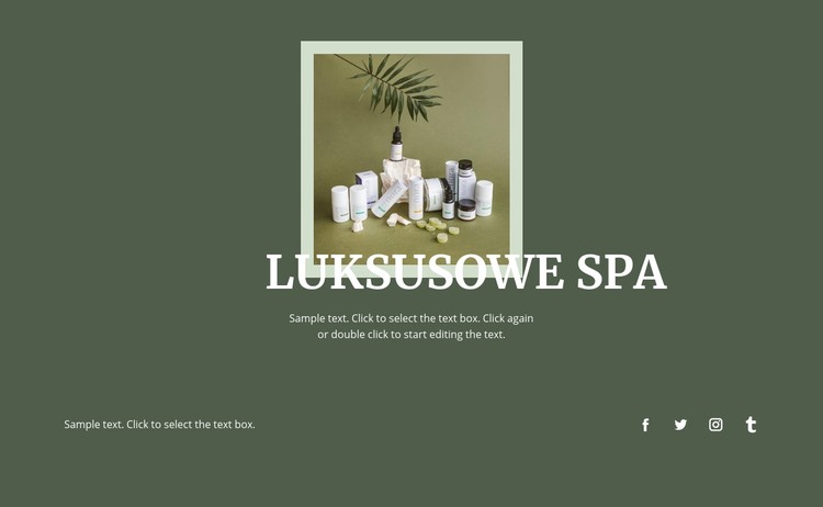 Innowacyjne luksusowe spa Szablon CSS