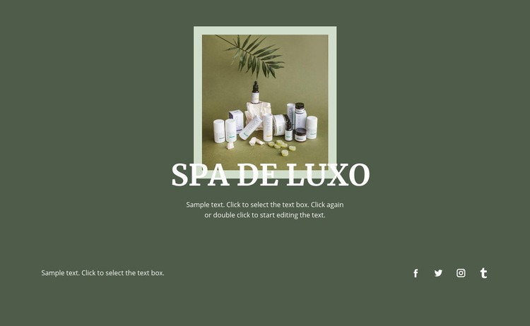 Spa de luxo inovador Design do site