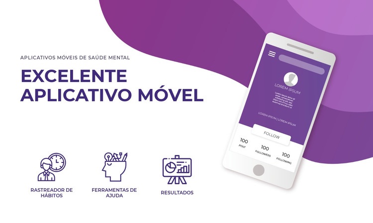 Aplicativo móvel e tecnologia Modelo