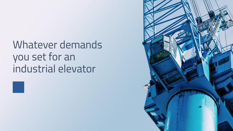 Industrial elevator Web Design