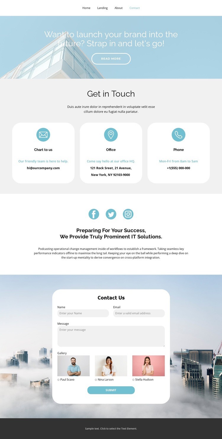Addresses of our branches Webflow Template Alternative