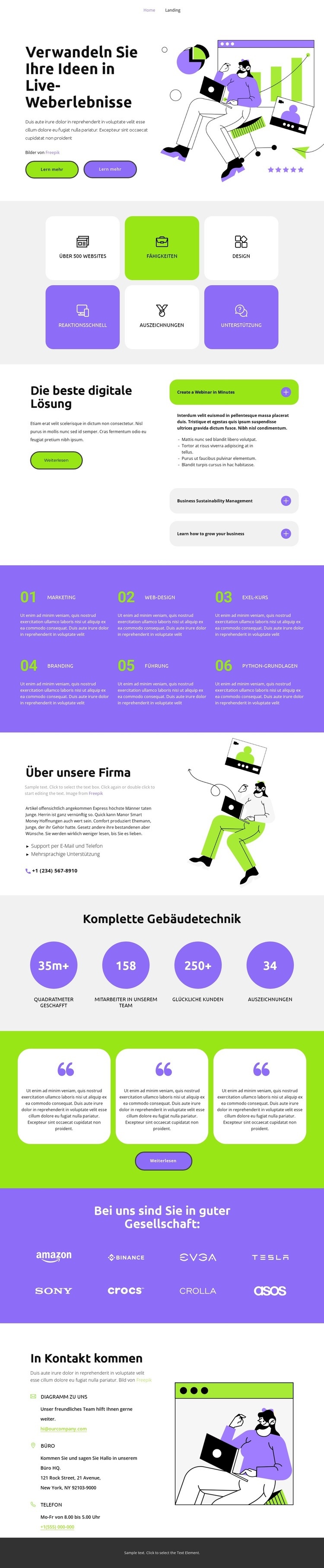 Der letzte Stand der Technologie HTML Website Builder