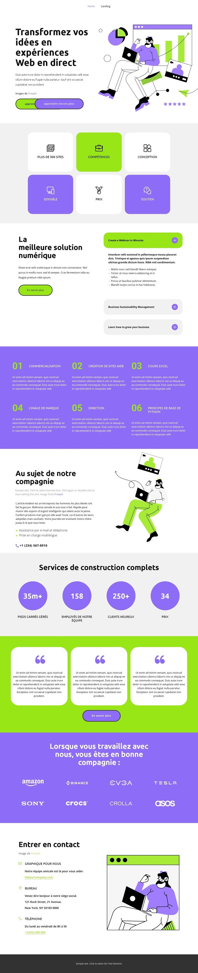 La dernière technologie Créateur de site Web HTML