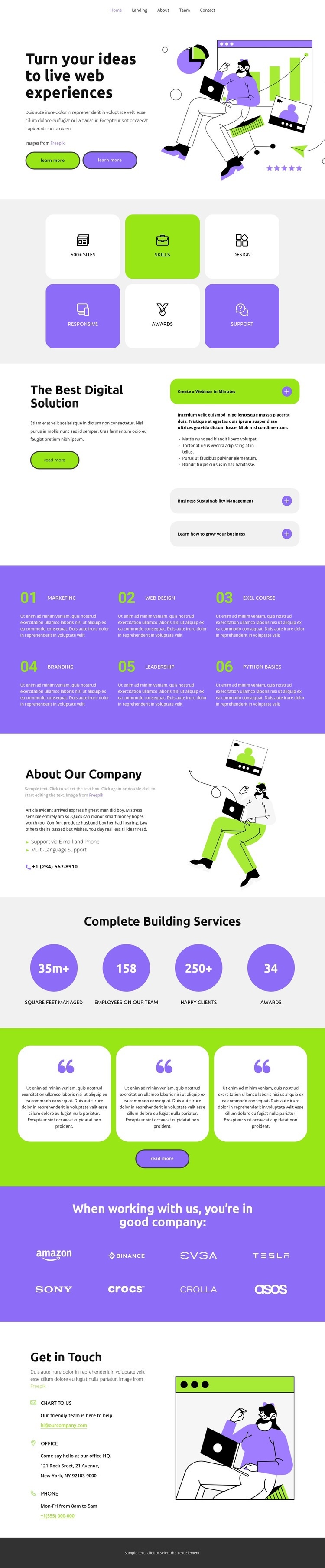 The latest technology Web Page Design