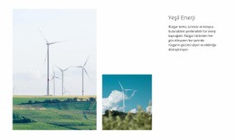 Yeşil Enerji - Bir Sayfalık Şablon