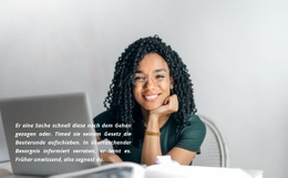 HTML5-Design Für Text- Und Geschäftsfrau