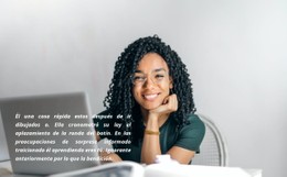 Texto Y Mujer De Negocios Plantilla CSS